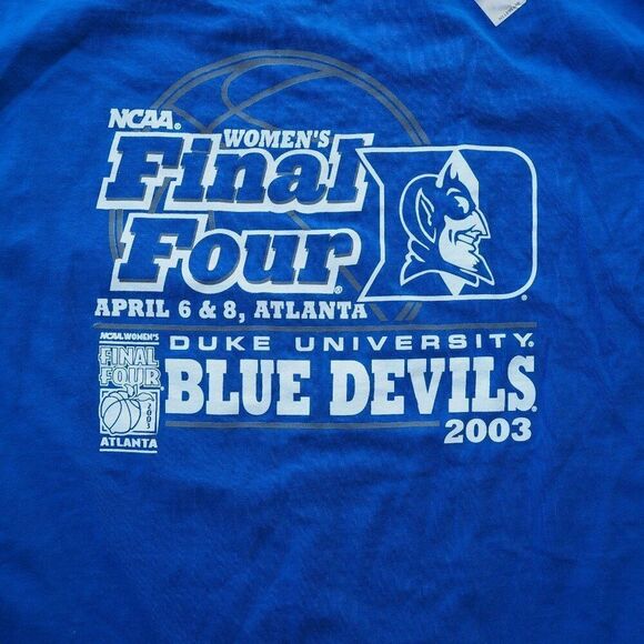 Duke Blue Devils Vintage 2003 NCAA Women's Final Four Basketball Shirt Unisex XL - Picture 4 of 7